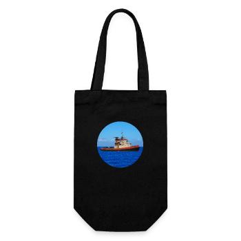 Feuerlöschboote sind spezielle Wasserfahrzeuge - Geschenkbeutel für Flaschen - Schwarz - Vorne