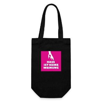 Hass ist keine Meinung Silhouette BDP - Geschenkbeutel für Flaschen - Schwarz - Vorne