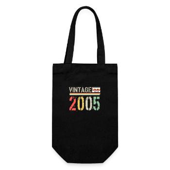Vintage cassette 2005 - Gift Bag for Bottles - black - Front