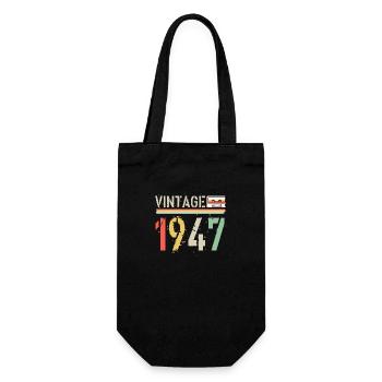 Vintage cassette 1947 - Gift Bag for Bottles - black - Front