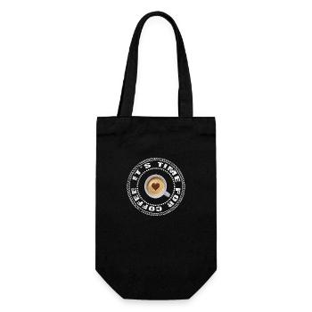 It's Time For Coffee Grunge - Gift Bag for Bottles - black - Front