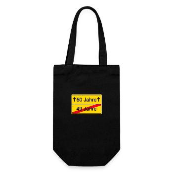 50 Jahre voraus - Geschenkbeutel für Flaschen - Schwarz - Vorne