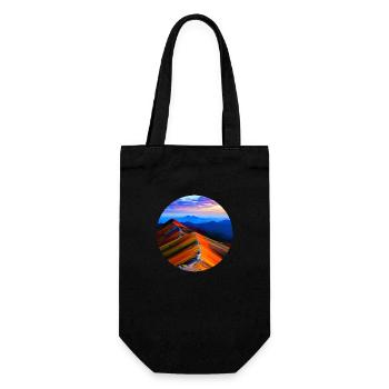 Colourful mountains - Gift Bag for Bottles - black - Front