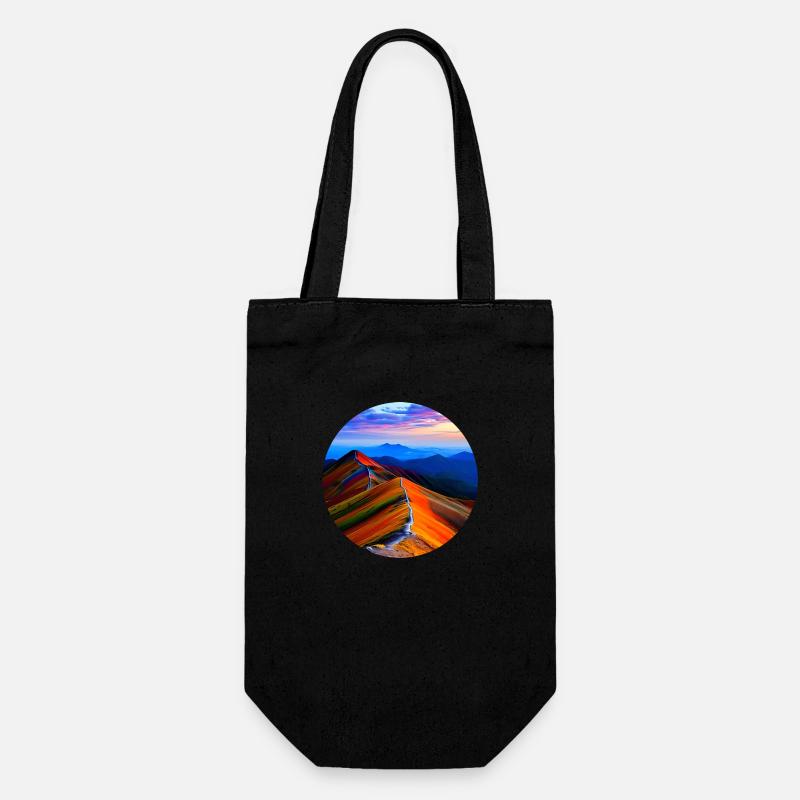 Montagnes colorées - Sac à bouteille - noir