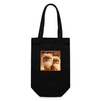 POMMERANIAN 2 BFF chiots mignons petit mignon - Sac à bouteille - noir - Devant