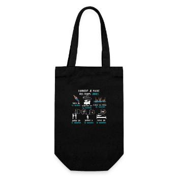 temps libre natation cadeau natation - Sac à bouteille - noir - Devant