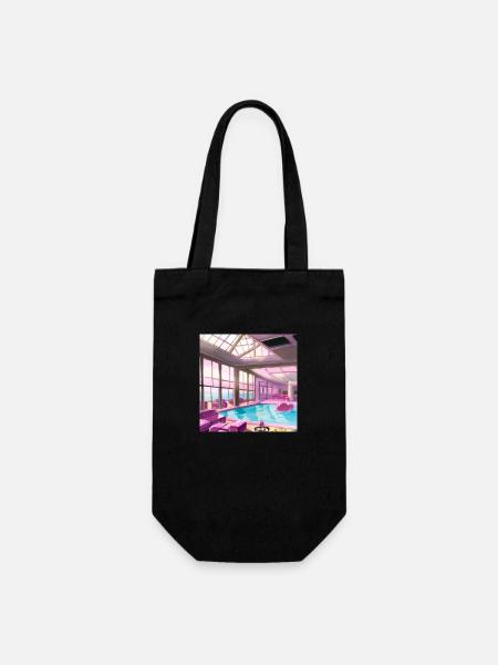 Salon avec piscine - Sac à bouteille - noir