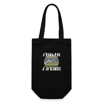 J’peux pas j’ai rando - Sac à bouteille - noir - Devant