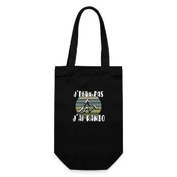 J’peux pas j’ai rando - Sac à bouteille - noir - Devant