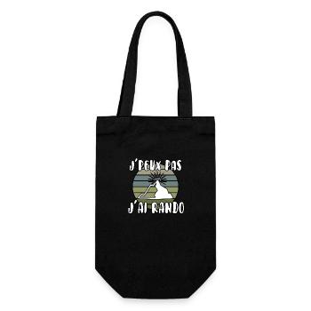 J’peux pas j’ai rando - Sac à bouteille - noir - Devant