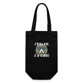 J’peux pas j’ai rando - Sac à bouteille - noir - Devant