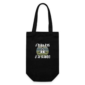 J’peux pas j’ai rando - Sac à bouteille - noir - Devant