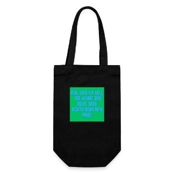 Nur weil ich voll bin ? - Geschenkbeutel für Flaschen - Schwarz - Vorne