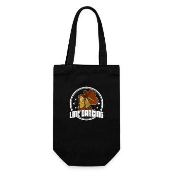Linedance Tanzsport Western Country Musik - Geschenkbeutel für Flaschen - Schwarz - Vorne