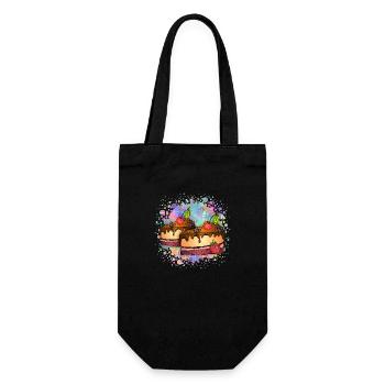 Cakes - Gift Bag for Bottles - black - Front