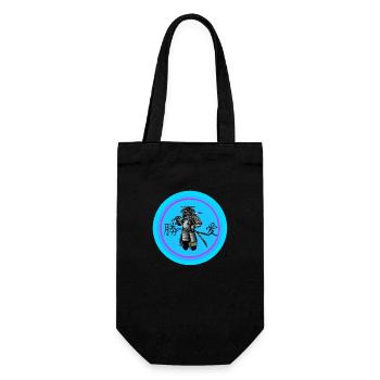 Neon Samurai - Geschenkbeutel für Flaschen - Schwarz - Vorne