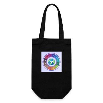 One World many religions for peace. - Gift Bag for Bottles - black - Front