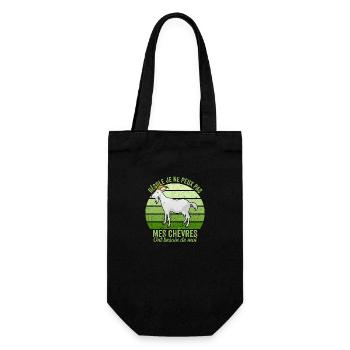 Désolé je peux pas Mes chèvres ont besoin de moi - Sac à bouteille - noir - Devant