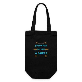 J'peux pas j'ai rien à faire - Sac à bouteille - noir - Devant