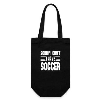 Sorry I Can´t I Have Soccer - Geschenkbeutel für Flaschen - Schwarz - Vorne