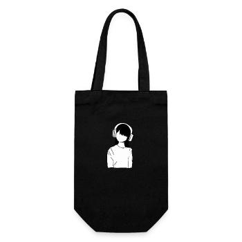 Anime Manga Girl Headphones Music - Gift Bag for Bottles - black - Front