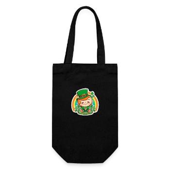 Saint Patrick's Day Holiday Sticker - Gift Bag for Bottles - black - Front