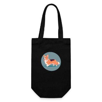 Welsh Corgi Pembroke Hund - Geschenkbeutel für Flaschen - Schwarz - Vorne