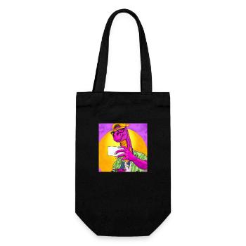 Dinosaurier macht Selfie V4 Geschenk - Geschenkbeutel für Flaschen - Schwarz - Vorne