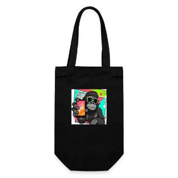 Gorilla makes Selfie V2 gift - Gift Bag for Bottles - black - Front