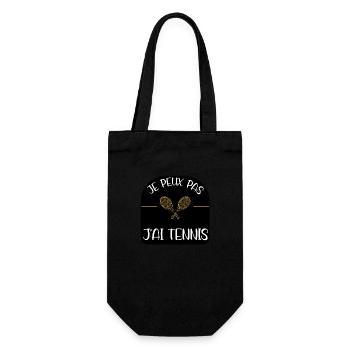 J'peux pas, j'ai tennis. - Sac à bouteille - noir - Devant