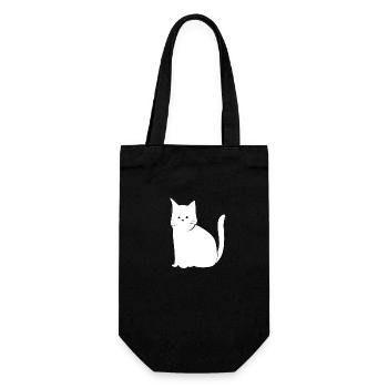 Symbole de chat Animal Simple - Sac à bouteille - noir - Devant