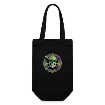 Skull and bone - Gift Bag for Bottles - black - Front