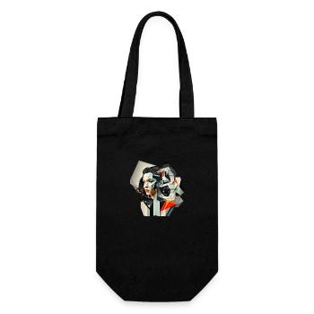 Retro Flash No33 - Geschenkbeutel für Flaschen - Schwarz - Vorne