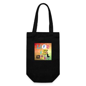 Life is beautiful - Gift Bag for Bottles - black - Front