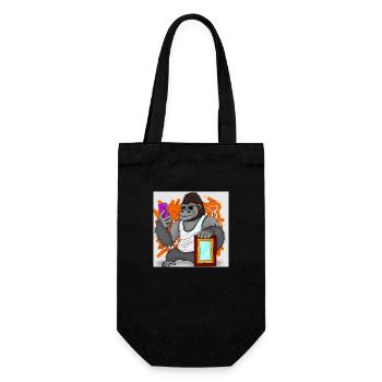 Gorilla Makes Selfie V4 Gift - Gift Bag for Bottles - black - Front
