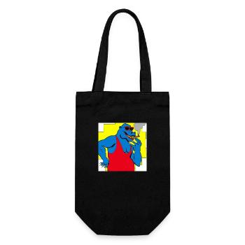 Cool Dino smoking a cigar V2 gift - Gift Bag for Bottles - black - Front