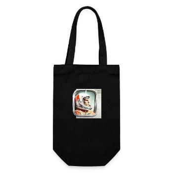 Retro Flash No42 - Geschenkbeutel für Flaschen - Schwarz - Vorne