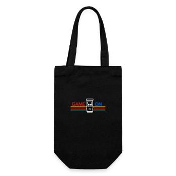 GAME ON! - Geschenkbeutel für Flaschen - Schwarz - Vorne