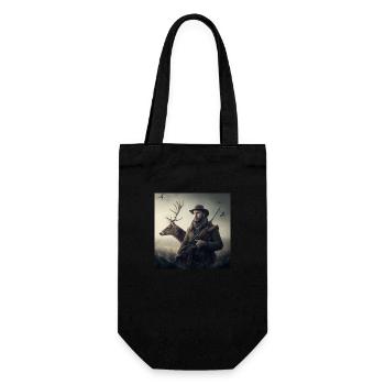 Cadeau de chasseur et de cerf - Sac à bouteille - noir - Devant
