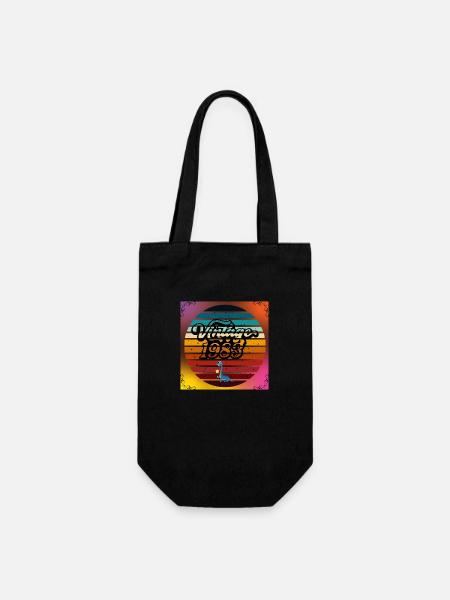 Verrückte 80er - Geschenkbeutel für Flaschen - Schwarz