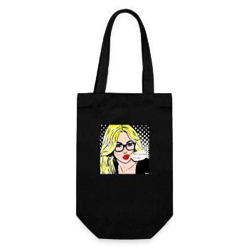 talk nerdy to me edit - Geschenkbeutel für Flaschen - Schwarz - Vorne