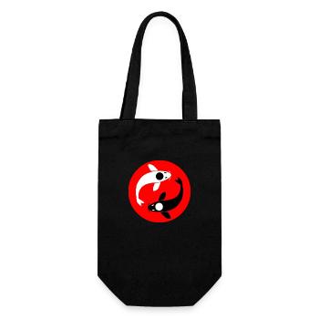 Carpe Yin et Yang Koi - Sac à bouteille - noir - Devant
