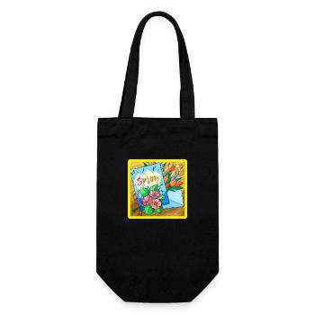 Spring - Geschenkbeutel für Flaschen - Schwarz - Vorne