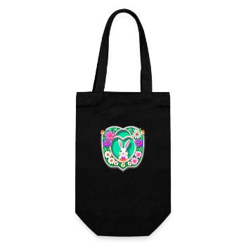 Easter Bunny Easter Bunny Flowers - Gift Bag for Bottles - black - Front