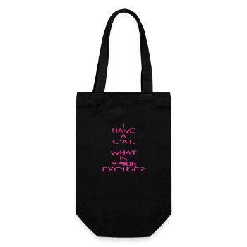 I have a cat.What is your excuse? - Gift Bag for Bottles - black - Front