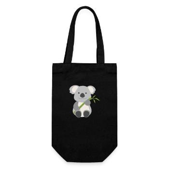 glücklicher Koalabär Koala - Geschenkbeutel für Flaschen - Schwarz - Vorne