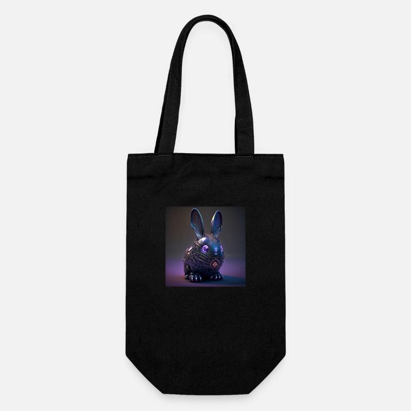 Cyber Punk Easter Bunny - "Easterpunk" - Gift Bag for Bottles - black