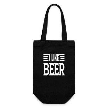 I Like Beer - Gift Bag for Bottles - black - Front