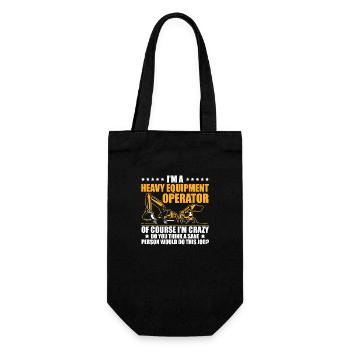 Construction machinery operator Excavator driver Excavator driver Construction workers - Gift Bag for Bottles - black - Front