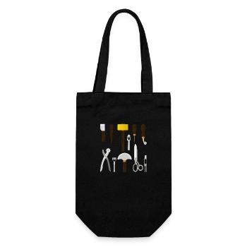 Leatherworking tools - Gift Bag for Bottles - black - Front